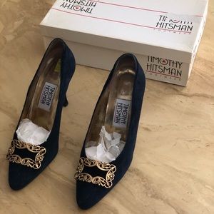 Timothy Hitsman Black Suede Heels - Sz 6.5